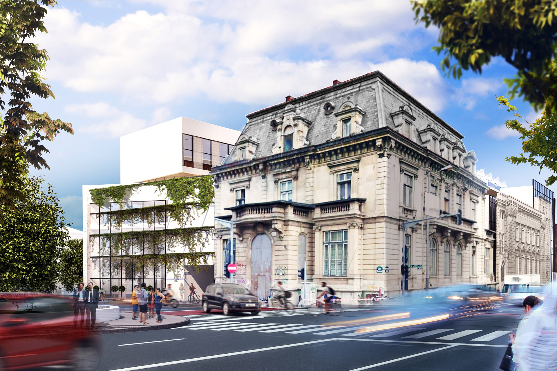 ATENOR Projet Dacia Bucarest Vue Frontale